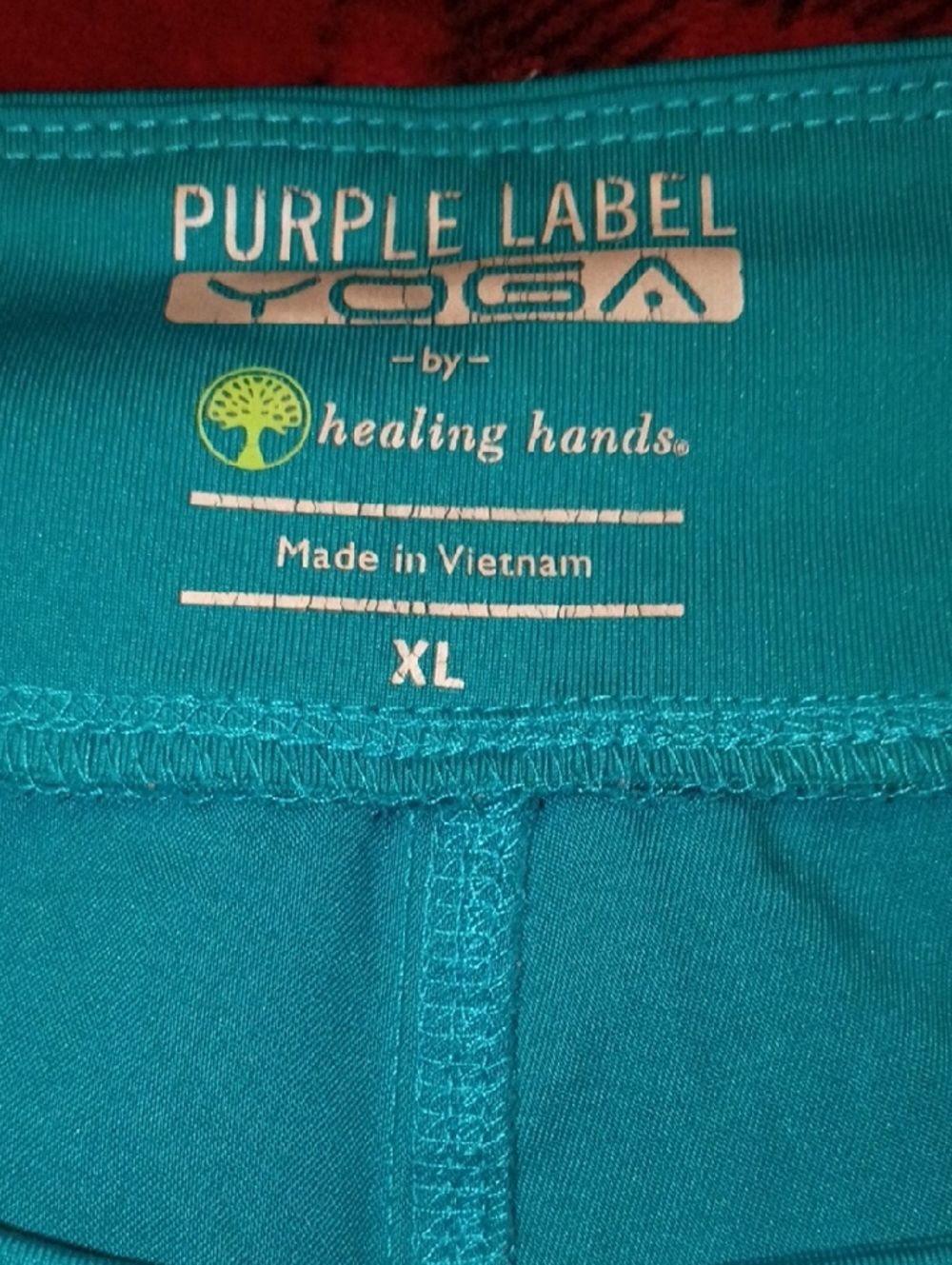 Purple Label Yoga by Healing Hands Teal Nursing Scrub Pant Bottoms - XL